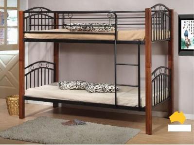 ai lachlan metal and timber bunk single