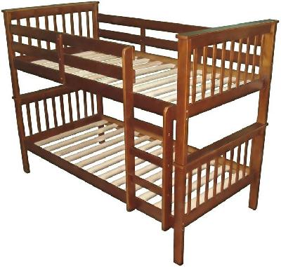 ai monza timber bunk in walnut - single